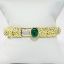 Picture of 18k Yellow Gold, Emerald Cabochon & Diamond Bracelet