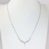 Picture of Antique 1920's 14k White Gold & Diamond Necklace with Briolette Cut Diamond Drop