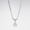 Picture of 14k White Gold Necklace with Pear Cut Diamond Pendant