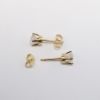 Picture of 14k Yellow Gold & Diamond Solitaire Stud Earrings 