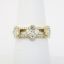 Picture of 14k Yellow Gold & Diamonds Split Band Ring with Quatrefoil Stations 