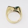 Picture of Modern Asymmetrical 14k Yellow Gold, Emerald & Diamond Ring 