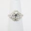 Picture of Antique Art Deco Era Platinum & Old European Cut Diamond Ring with Single Cut Diamond Accents