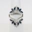 Picture of 14k White Gold, Diamond & Sapphire Jacket Style Ring Enhancer