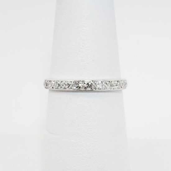 Picture of Vintage Platinum & Diamond Eternity Style Wedding Band 