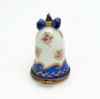 Picture of Retired Limoges Porcelain Wedding Bell Trinket Box with Bride & Groom Inside by Parry Vieille