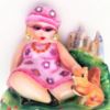 Picture of  Retired Limoges Porcelain Lady in City Park with Squirrel Trinket Box with Original Box