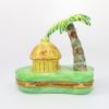 Picture of Limoges Porcelain Palm Tree with Grass Cabana Trinket Box by Artoria