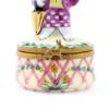 Picture of Limoges Porcelain Girl Rabbit With Umbrella Checking For Rain Trinket Box