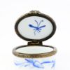 Picture of Limoges Porcelain Miniature Blue & White Rabbit Trinket Box by Chamart