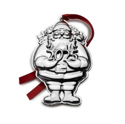 Picture of Wallace 2025 9th Edition Sterling Silver Santa Christmas Ornament