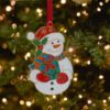 Picture of Wallace 2025 16th Edition Wonders of Christmas Snowman Gold Plate & Enamel Christmas Ornament