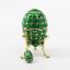 Picture of Kingspoint Designs 'Life' Emerald Green Egg Trinket Box with Stand & Matching Necklace