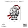 Picture of Wallace 2025 9th Edition Sterling Silver Santa Christmas Ornament