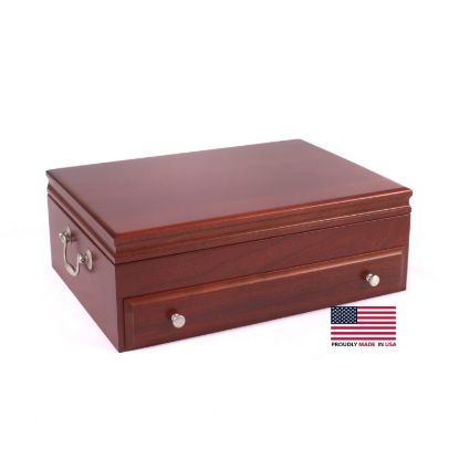 Picture of Bounty 1-Drawer Flatware Chest; Heritage Mahogany finish & Made in USA