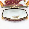Picture of Limoges Porcelain Large Cat on Sofa with Newspaper Trinket Box by Rochard