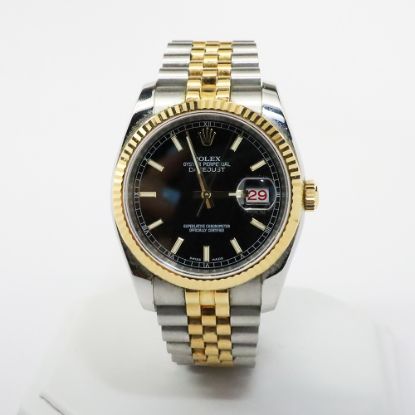 Picture of 18k Yellow Gold & Stainless Steel Oyster Perpetual Date Just Rolex Watch 