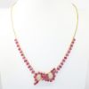 Picture of Vintage 22k Yellow Gold & Oval Cut Pink Sapphire Necklace