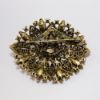 Picture of Vintage Mid Century Weiss Brooch & Clip on Earrings Set with Amber & Orange Rhinestones