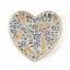 Picture of Jay Strongwater Aria Floral Heart Trinket Tray - Delft Blue