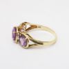 Picture of Vintage 10k Yellow Gold & Triple Round Cut Amethyst Ring