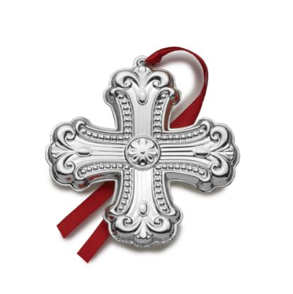 Picture of Wallace 2025 30th Edition Sterling Silver Grande Baroque Cross Christmas Ornament