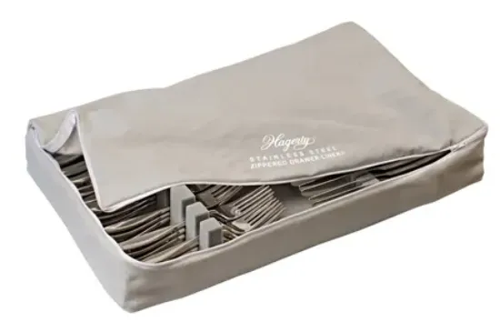 Picture of Stainless Steel Zippered Flatware Storage Drawer Liner by Hagerty
