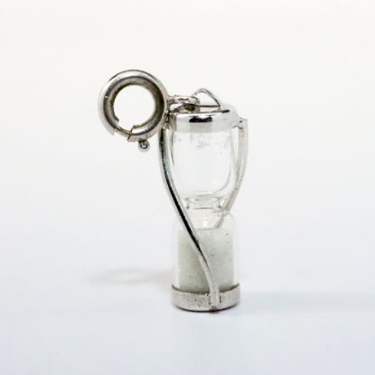 Picture of Vintage Danecraft Sterling Silver 'Kiss Timer' Hourglass Charm