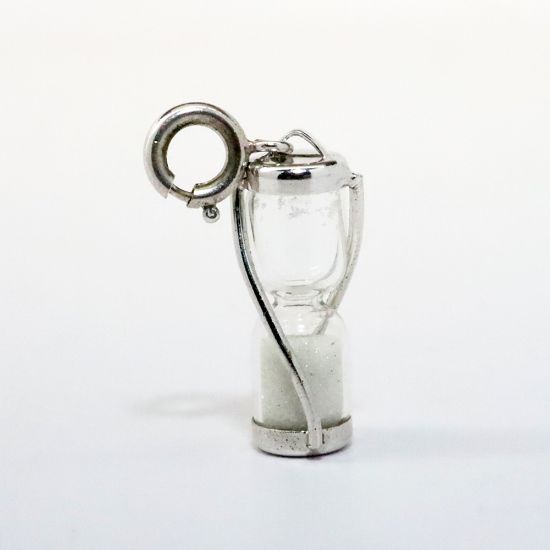 Picture of Vintage Danecraft Sterling Silver 'Kiss Timer' Hourglass Charm
