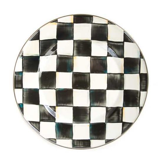 Picture of MacKenzie-Childs Set Of 2 Enameled Courtly Check Dinner Plates