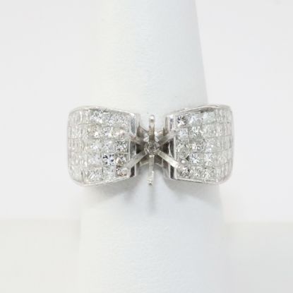 Picture of 14k White Gold Diamond Semi Mount Ring 