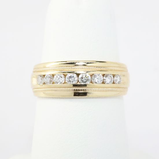 Picture of 14k Yellow Gold Men's Diamond Ring 