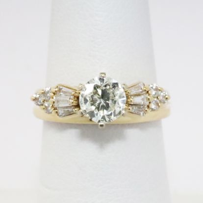 Picture of 14k Yellow Gold .75CT Diamond Engagement Ring 