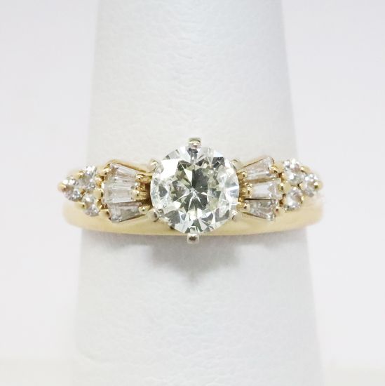 Picture of 14k Yellow Gold .75CT Diamond Engagement Ring 