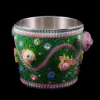 Picture of Isabella Adams Spring Garden Champagne Ice Bucket featuring Premium Crystal Bugs
