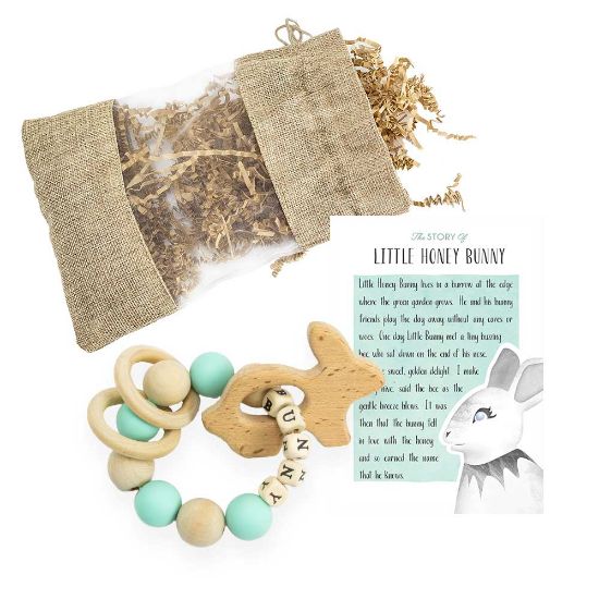 Picture of Bunny Teether Set by Salisbury Silversmiths