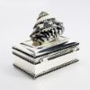 Picture of Isabella Adams Jet Crystal Black Pica Shell Keepsake Box