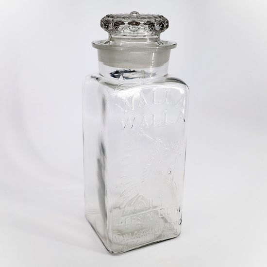 Picture of Antique Walla Walla Pepsin Gum Jar with Native American Chief 