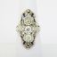 Picture of Antique Edwardian Era 14k White Gold, Old European Cut Diamond & Synthetic Sapphire Statement Ring