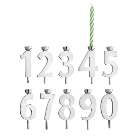Picture of 'Let's Celebrate' 10-Piece Numbers Candleholder Set