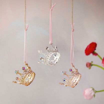 Picture of One Hundred 80 Degrees Rose Gold Metal Crown Ornament By Glitterville