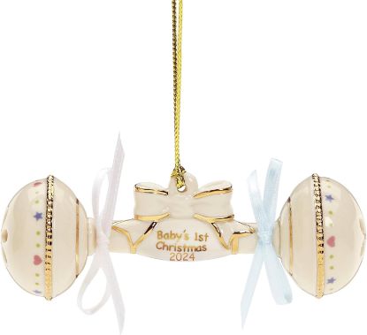 Picture of Lenox - Baby's 1St Rattle Ornament. Porcelain