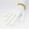 Picture of Antique Victorian 9k Yellow Gold Chain Bracelet with Heart Shaped Clasp with Diamond Accent