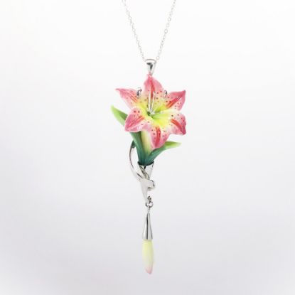 Picture of Franz Porcelain Lily Flower Necklace