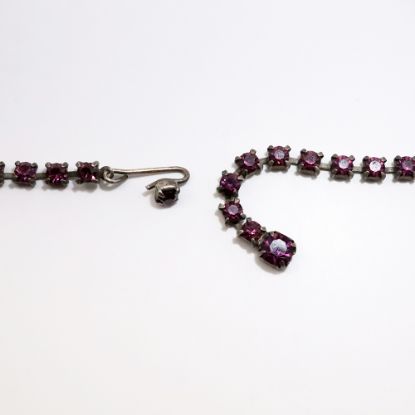 Picture of Vintage Signed Regency Purple & Aurora Borealis Rhinestone Necklace & Earring Set