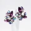 Picture of Vintage Signed Regency Purple & Aurora Borealis Rhinestone Necklace & Earring Set