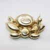 Picture of Vintage Alice Caviness Green & Yellow Rhinestone, Glass Cabochon & Givre Glass Brooch & Earring Set