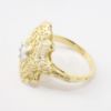 Picture of Antique Edwardian 14k Yellow Gold Filigree Ring with White Gold & Old European Cut Diamond Accent