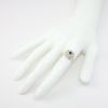 Picture of Antique 14k White Gold & Blue Sapphire Ring with Double Diamond Halo