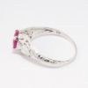 Picture of Antique Art Deco 10k White Gold Filigree & Ruby Solitaire Ring